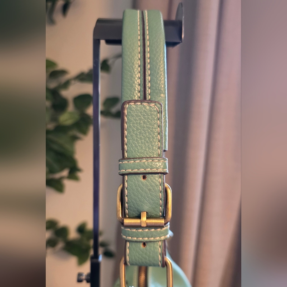Chala Turquoise Green Hobo Bag with Dog Charm - Picture 8 of 12